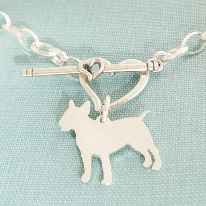 Bullterrier Kettenarmband, Sterlingsilber Personalisieren Anhänger, Breed Silhouette Charme, Rettungsschutz, Geschenke Für Sie Bullterrier Kettenarmband, Sterlingsilber Personalisieren Anhänger, Breed Silhouette Charme, Rettungsschutz, Geschenke Für Sie von DiBAdog