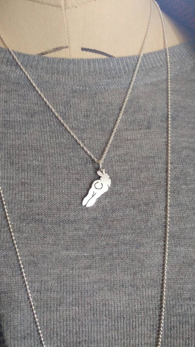 Bunny Butt Halskette, Sterling Silber Kaninchen Personalisieren Anhänger, Silhouette Charm, Rettung Shelter Bunny Butt Halskette, Sterling Silber Kaninchen Personalisieren Anhänger, Silhouette Charm, Rettung Shelter von DiBAdog