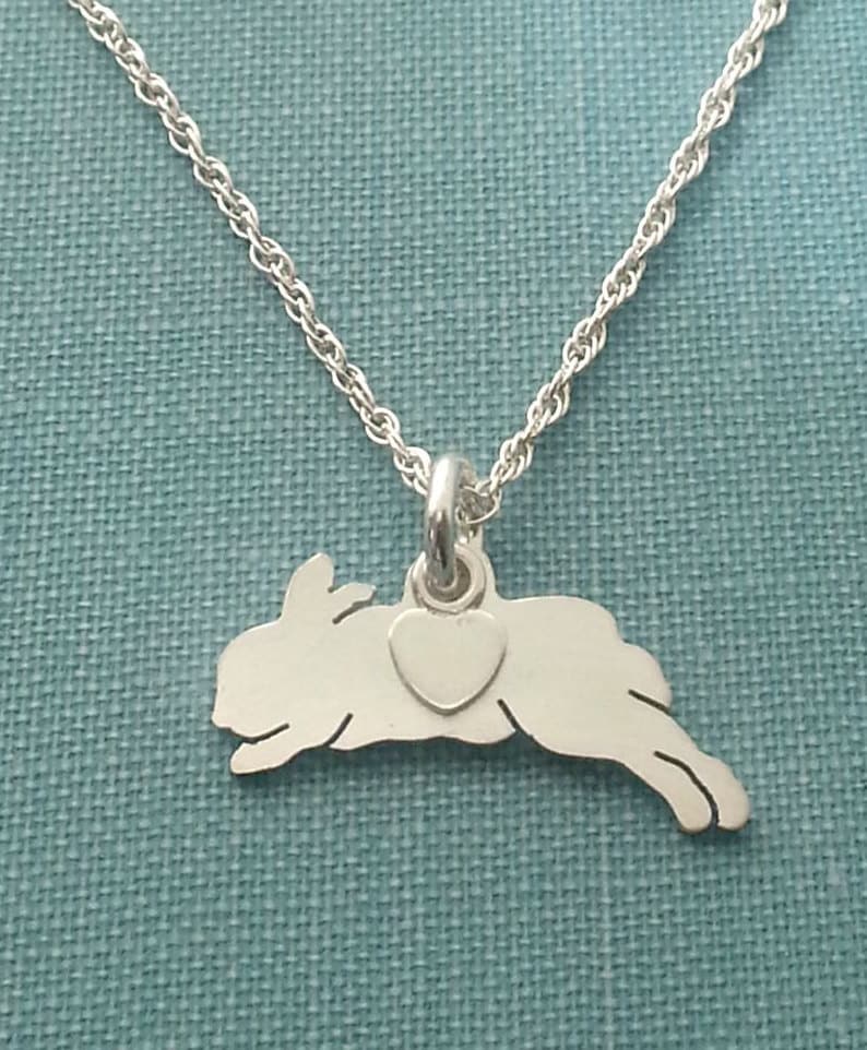 Hase Halskette, Sterling Silber Personalisieren Anhänger, Netherland Dwarf Silhouette Charm, Rettung Shelter Hase Halskette, Sterling Silber Personalisieren Anhänger, Netherland Dwarf Silhouette Charm, Rettung Shelter von DiBAdog