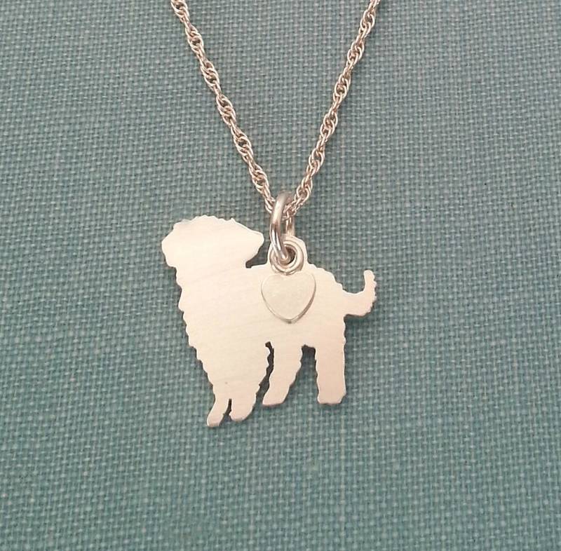 Maltipoo Hund Halskette, Sterling Silber Personalisieren Anhänger, Rasse Silhouette Charme, Rettung Shelter Maltipoo Hund Halskette, Sterling Silber Personalisieren Anhänger, Rasse Silhouette Charme, Rettung Shelter von DiBAdog