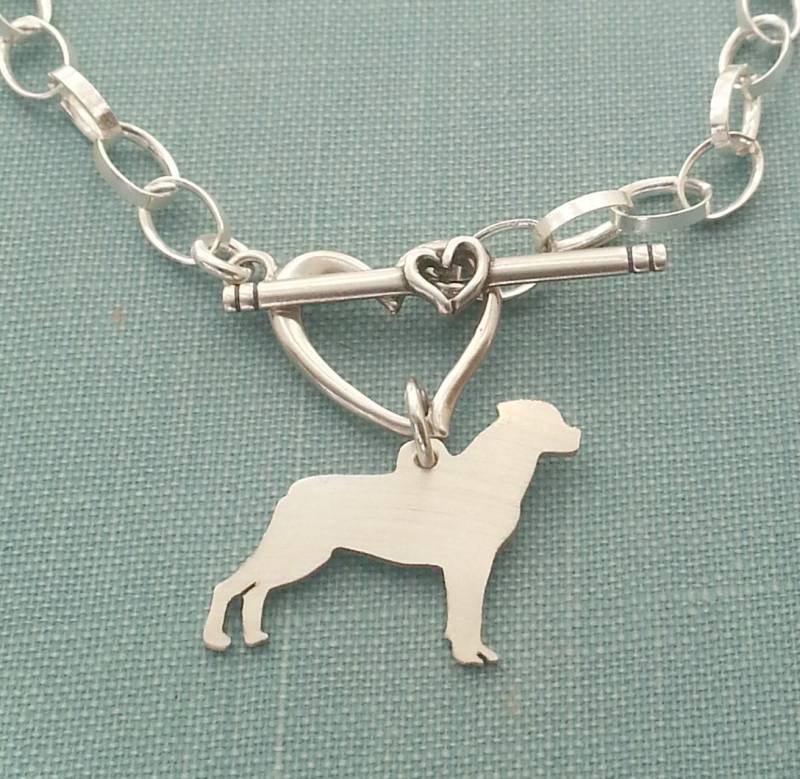 Rottweiler Kettenarmband, 925 Silber Anhänger, Tierschmuck, Schmuck, Sterlingsilber Schmuck Rottweiler Kettenarmband, 925 Silber Anhänger, Tierschmuck, Schmuck, Sterlingsilber Schmuck von DiBAdog