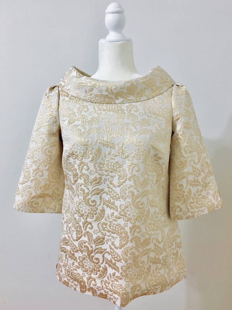 Gold Und Beige Bluse-Lilly Pulitzer von DiCalma