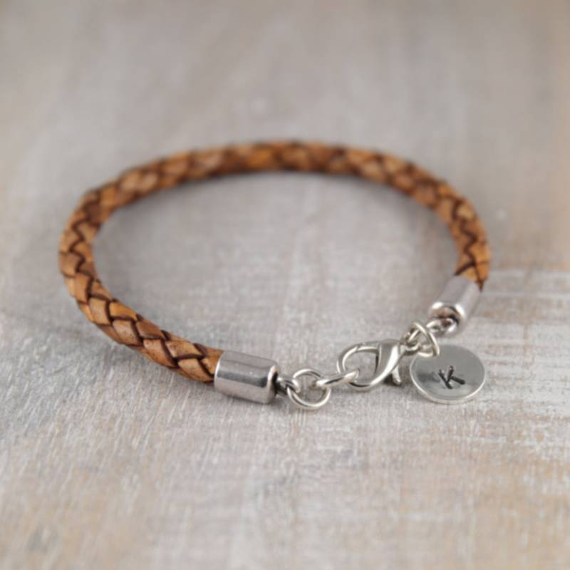 Herren Lederarmband. Personalisiertes Armband. Unisex Initial Armband von DiCorio