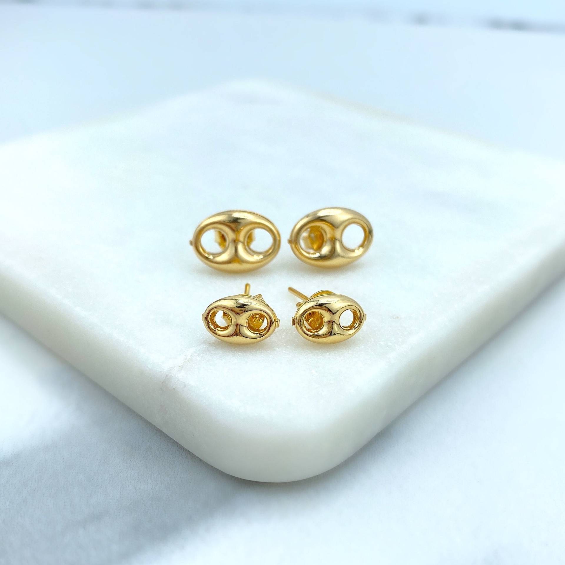 18K Gold Gefüllt 3mm Oder 4mm Mariner Anker, Chunky Link Mariner, Ohrstecker, Großhandel Schmuck Machen Lieferungen von DiJuJewels