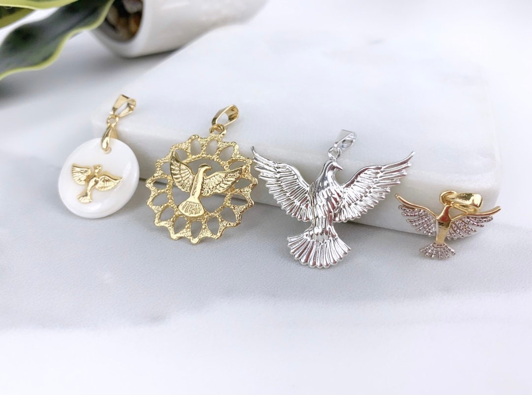 18 Karat Gold Gefüllt Oder Silber Gefüllt, Taube, Paloma, Charms-Anhänger Großhandel Für Schmuckzubehör 18 Karat Gold Gefüllt Oder Silber Gefüllt, Taube, Paloma, Charms-Anhänger Großhandel Für Schmuckzubehör von DiJuJewels