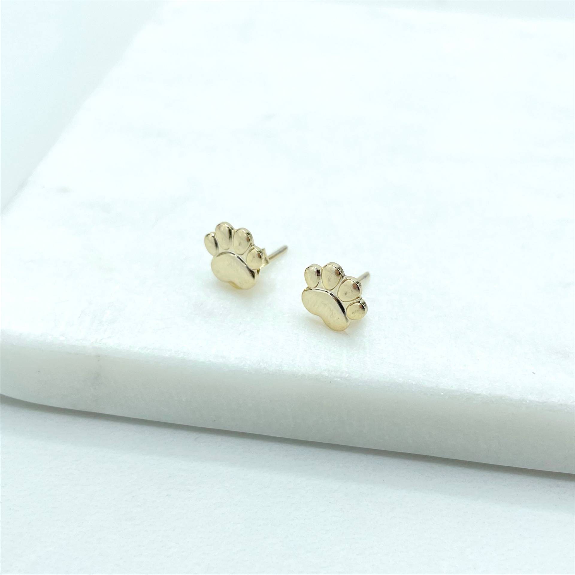 Zarte Haustier-Fingerabdruck-Ohrringe Mit 18-Karätigem Gold, Welpen-Katzenpfote, Herzförmige Katzen-Hundepfoten-Abdruck-Ohrstecker, Großhandel Zarte Haustier-Fingerabdruck-Ohrringe Mit 18-Karätigem Gold, Welpen-Katzenpfote, Herzförmige Katzen-Hundepfoten-Abdruck-Ohrstecker, Großhandel von DiJuJewels