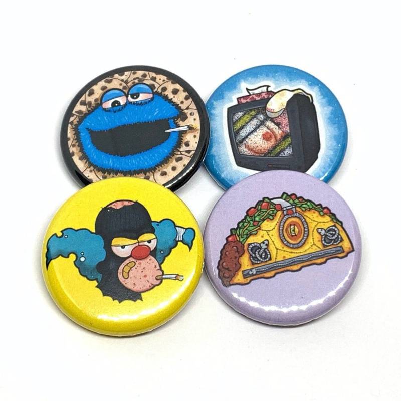 Pin Zurück Buttons 4Pk Bundle Collectible Pins von DiLoDraws
