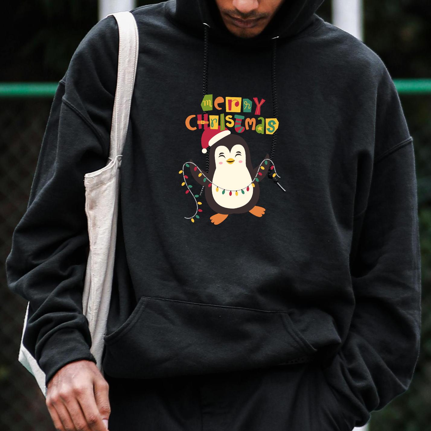 Pinguin Frohe Weihnachten Shirt, Licht Sweatshirt, Weihnachtspinguin Liebhaber Weihnachtsgeschenk, Neujahr Weihnachtsgeschenk von DiOstroInsignia