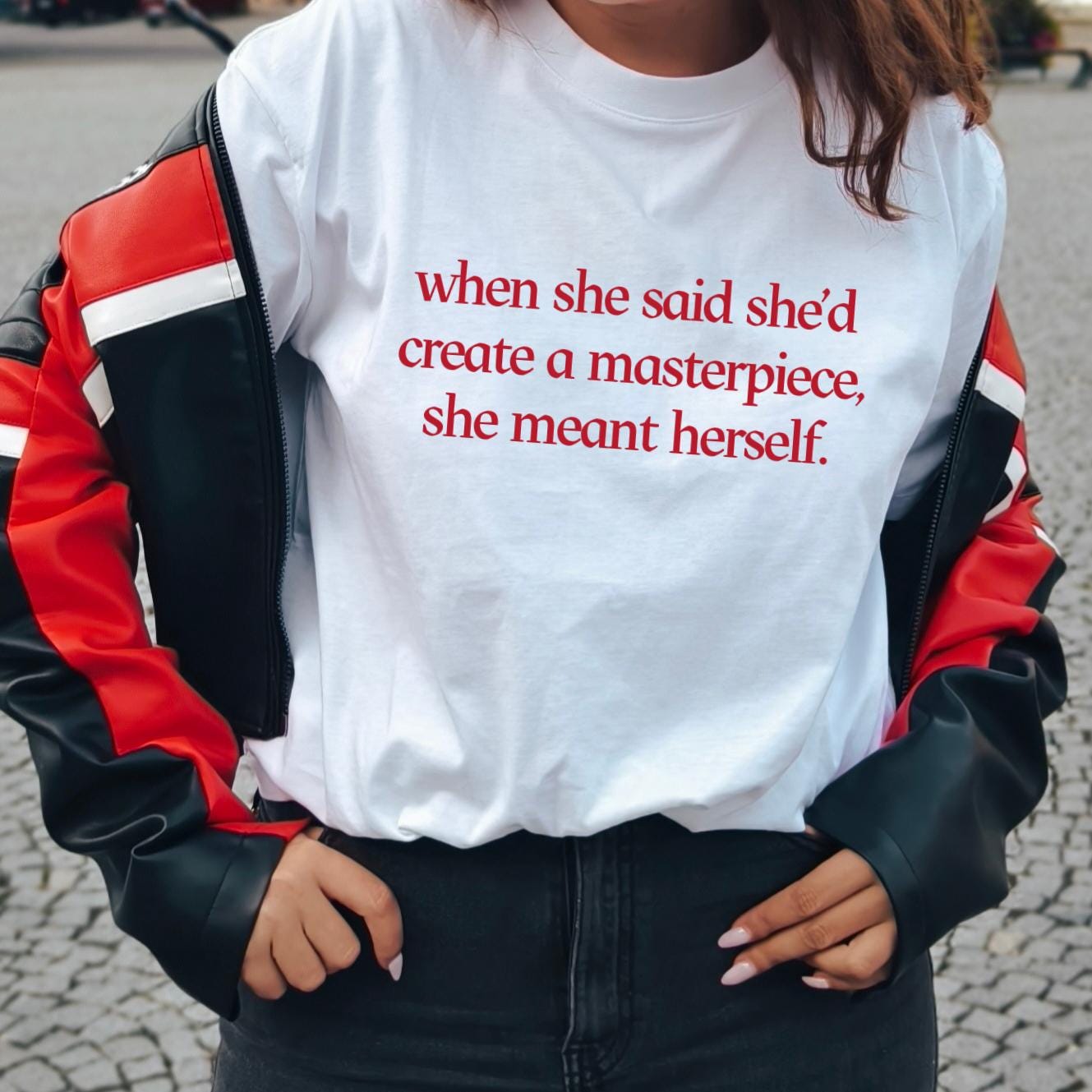 Wenn Sie Sagte, Würde Ein Meisterwerk Schaffen, Dann Meinte Sich Selbst. Retro-Shirt, Unisex-Shirt, Trendige Kleidung, Inspirierende Ästhetik Mit von DiOstroInsignia