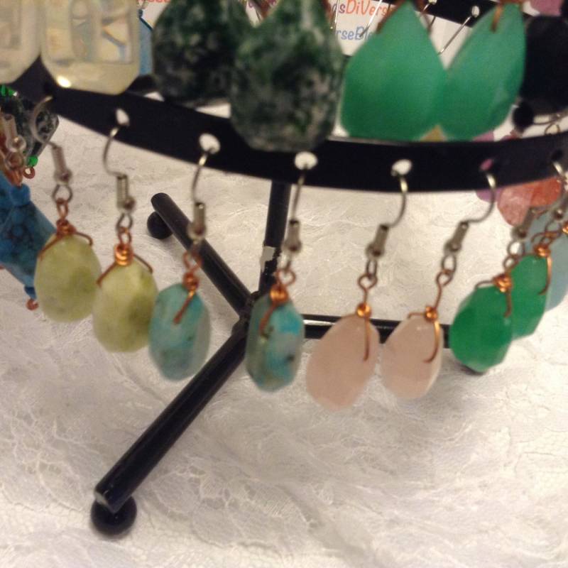 Every Day Ohrringe, Wire Wrapped, Echter Stein, Glas, Simulierter Edelstahl, Ohrhaken, Kupferdraht, Facettierte Tropfen Every Day Ohrringe, Wire Wrapped, Echter Stein, Glas, Simulierter Edelstahl, Ohrhaken, Kupferdraht, Facettierte Tropfen von DiVerseBlessings