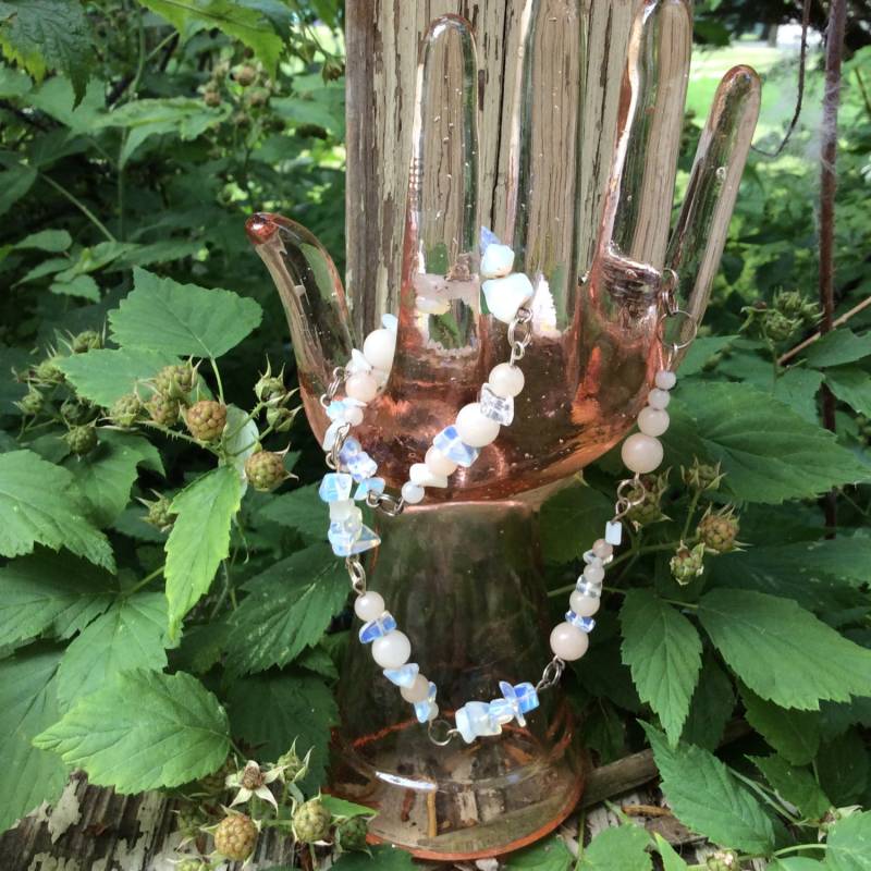 In Der Rosa, Rosa Aventurin, Opalite, Silber Ton Ergebnisse, Halskette In Der Rosa, Rosa Aventurin, Opalite, Silber Ton Ergebnisse, Halskette von DiVerseBlessings