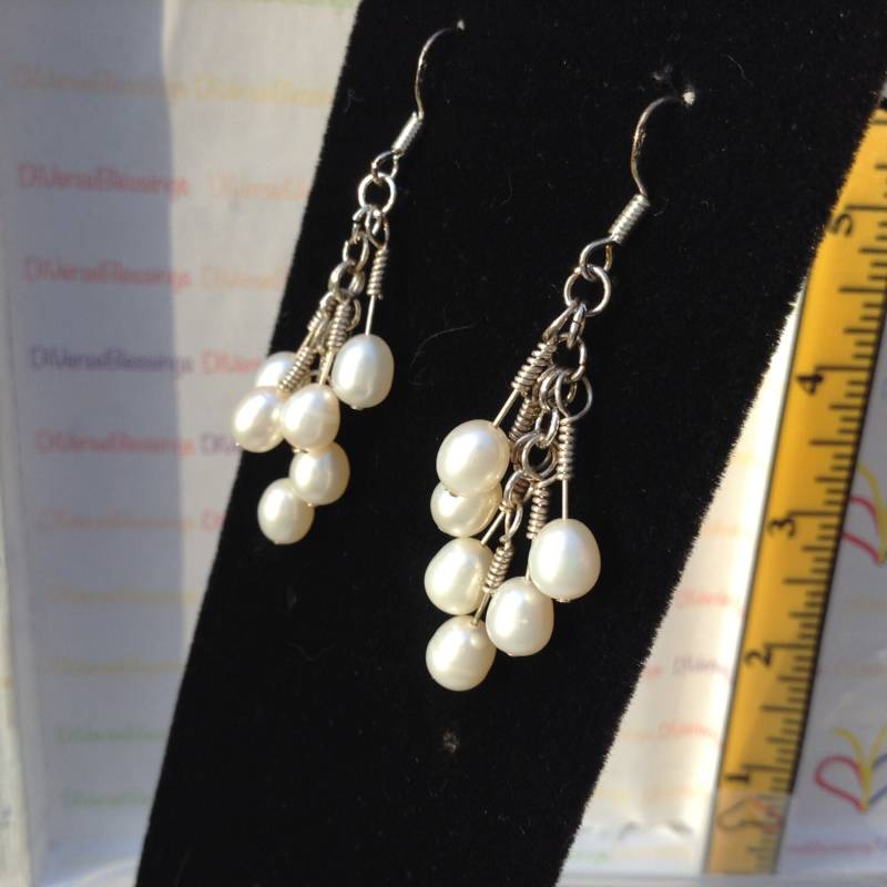Süßwasser Perle, Echter Edelstein, Juni Geburtsstein, Perlen Kette, Baumeln Ohrringe, Sterling Silber, Fisch Haken Ohrhaken Süßwasser Perle, Echter Edelstein, Juni Geburtsstein, Perlen Kette, Baumeln Ohrringe, Sterling Silber, Fisch Haken Ohrhaken von DiVerseBlessings
