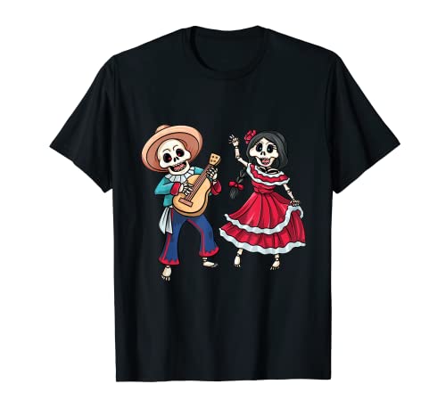 Tanzender Totenkopf-Bekleidung, Totentag, für Männer und Frauen, Dia De Los Muertos T-Shirt von Dia De Los Muertos Day of the dead tee