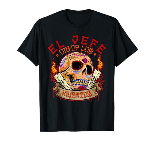 Yo Soy El Jefe Dia De Los Muertos Tag der Toten für Männer T-Shirt von Dia De Los Muertos Day of the dead tee