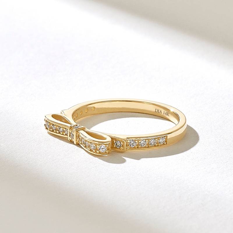 Diamant Knotenring, Liebesknotenring Für Frauen, 14K Solid Gold Bandring, Einzigartiger Schmuck Geschenkring, Roségold, Weißgold, Gelbgold von DiaFineJewelry