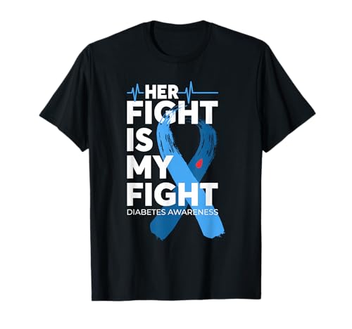 Diabetes Bewusstsein Blue Ribbon Frauen T-Shirt Diabetes Bewusstsein Blue Ribbon Frauen T-Shirt von Diabetes Awareness Support Graphic Tees