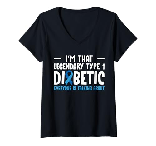 Damen Im That Legendary Type 1 Diabetic Everyone is Talking T-Shirt mit V-Ausschnitt Damen Im That Legendary Type 1 Diabetic Everyone is Talking T-Shirt mit V-Ausschnitt von Diabetes Typ 1 Design Idee