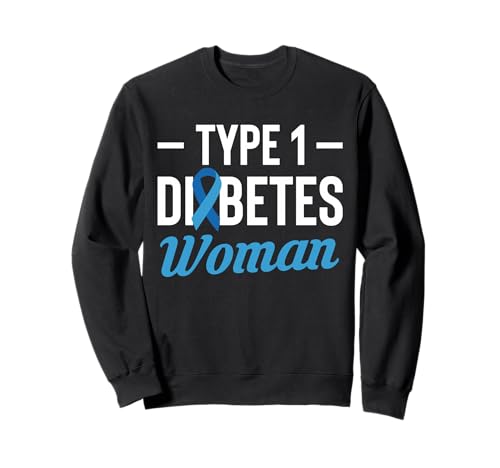 Type 1 Diabetes Woman Sweatshirt von Diabetes Typ 1 Design Idee
