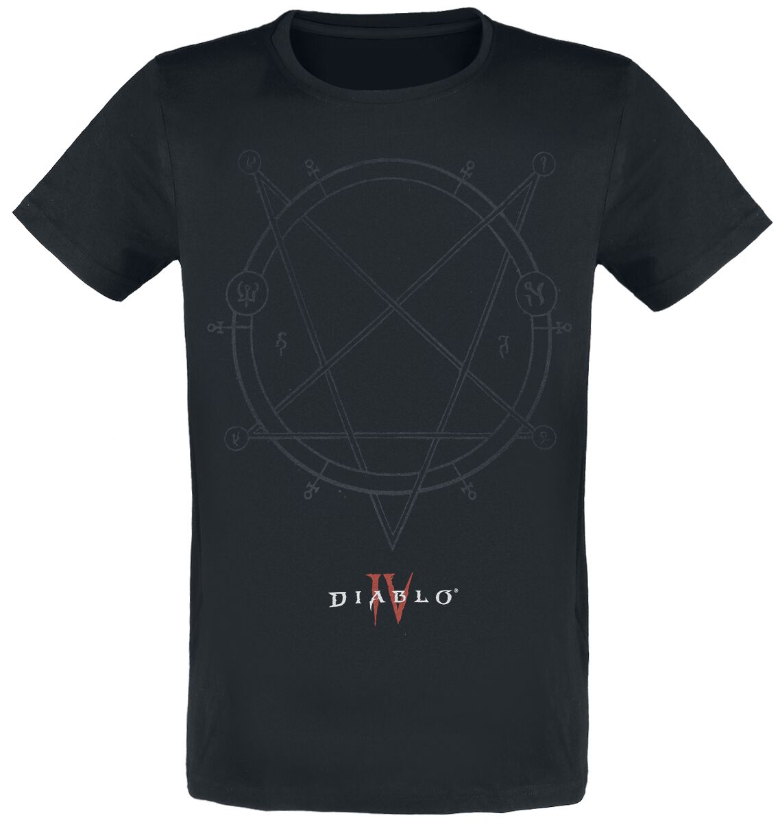 Diablo 4 - Pentagram T-Shirt schwarz in S von Diablo