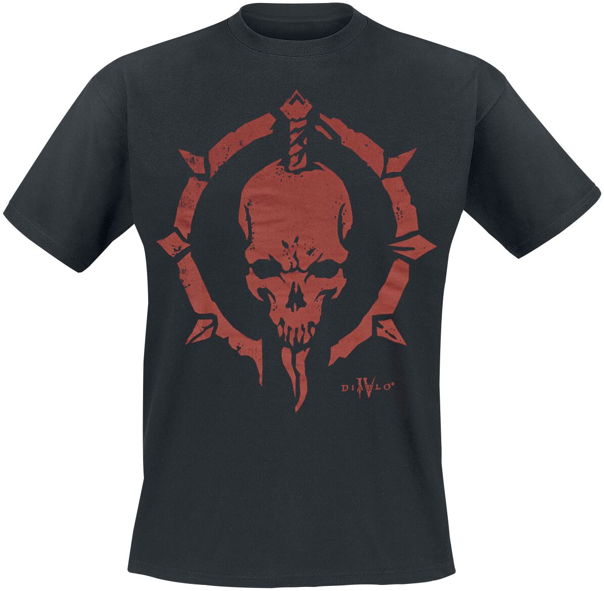 Diablo 4 - Skull T-Shirt schwarz in L von Diablo