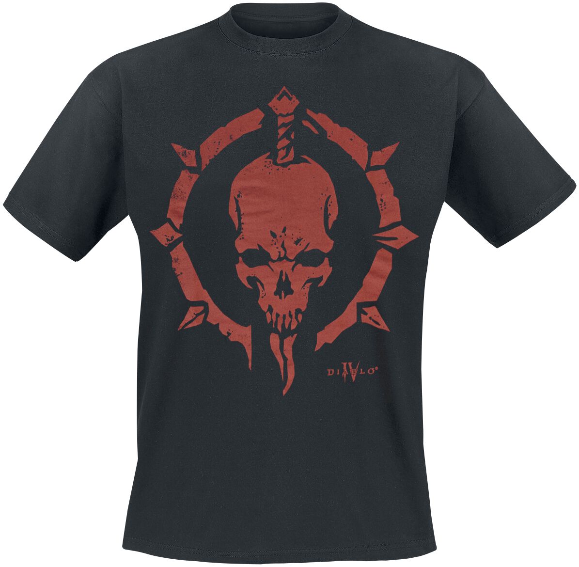 Diablo 4 - Skull T-Shirt schwarz in XL von Diablo