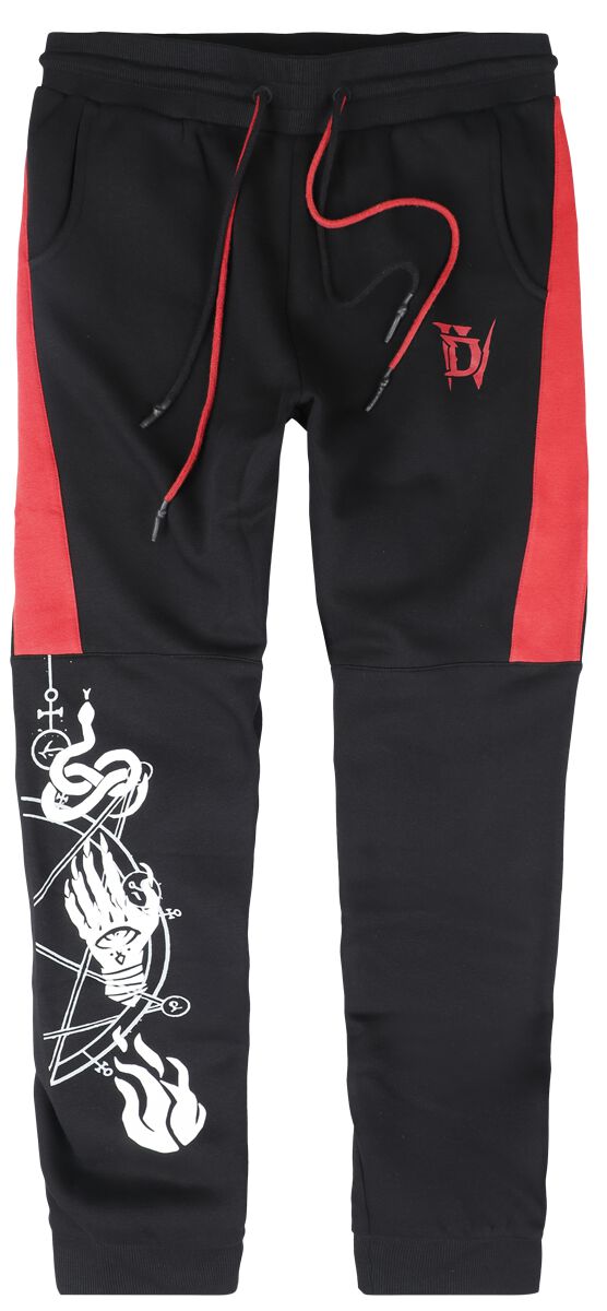 Diablo - Gaming Trainingshose - 4 - Signs - S bis XXL - für Männer - Größe XL - schwarz/rot  - EMP exklusives Merchandise! von Diablo