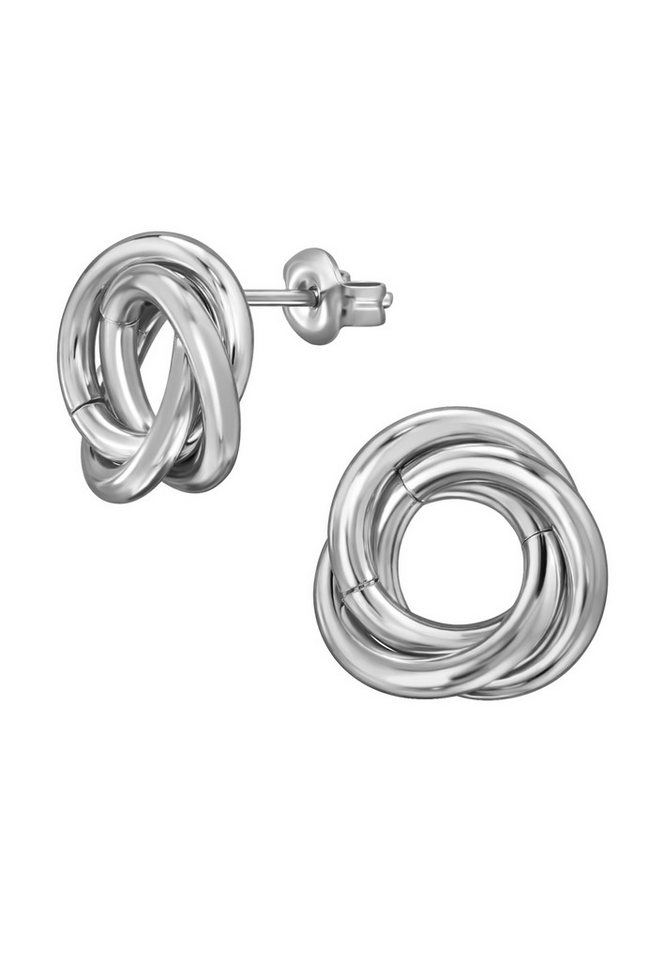 Diademita Fingerring Gedrehte Ohrstecker aus Edelstahl (Set) von Diademita