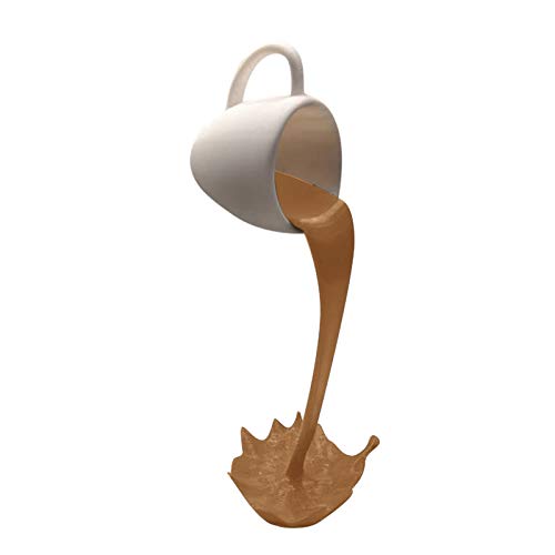Kaffeetassen Lustige Kaffeetassen für die Dekoration Schwimmende Kaffeetasse Skulptur Küchendekor Verschütten Magie Gießen Spritzen Skulptur Küchendekor Art Decor Geschenk (Brown) von Diadia_Home