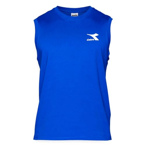 DIADORA T-Shirt SL Core 102.179758 ärmelloses Tanktop für Herren aus Baumwolle, Lapis Blue, Medium von Diadora