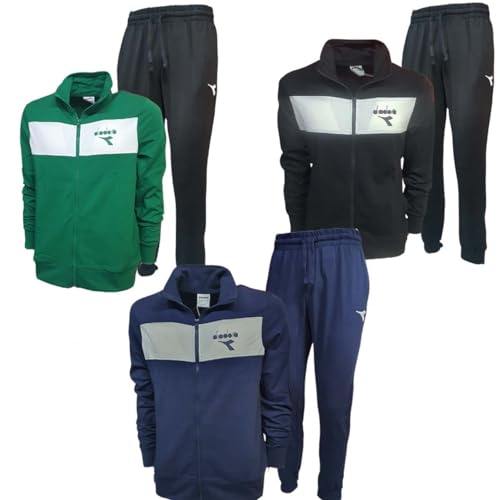 Diadora 102.182075 - Tracksuit FZ (HJ) Men, Farbe 45080 - Rot Salsa Größe XX-Large 45080 - Rot Salsa XX-Large, 70466 - Green Jacket, XL/XXL von Diadora