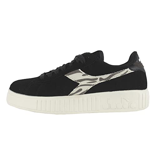 Diadora Damen Game Step Suede ANIMALIER Gymnastikschuh, Schwarz/Schwarz, 38.5 EU von Diadora