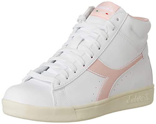 Diadora Damen High Turnier Gymnastikschuh, Weiß Sweet Pink, 39 EU von Diadora