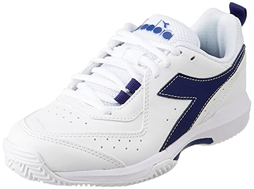 Diadora Damen S.Challenge 5W SL Clay Tennisschuh, Weiß Weiß Blau Druck, 42.5 EU von Diadora