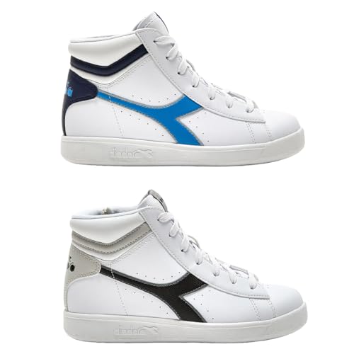 Diadora - Game P High GS Sneaker für Jungen und Mädchen, D0583 White Black Ultimate Gray, 37 EU von Diadora