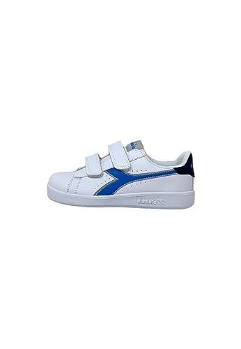 Diadora Game P PS Gymnastikschuh, WHT/Azure Blue/Dawn Blue, 33 EU von Diadora