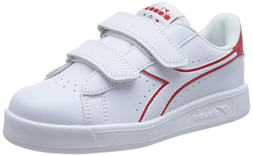 Diadora Game P Ps Gymnastikschuh, Weißer Bittersweet Rot, 33.5 EU von Diadora