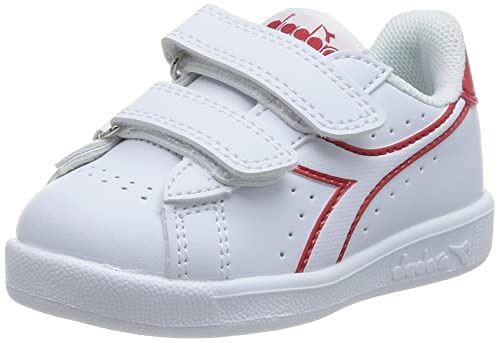 Diadora Game P Td Gymnastikschuh, Weiß White Bittersweet Red, 26 EU von Diadora