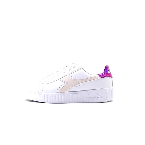 Diadora Sneaker für Damen, Modell Game Step GS 2 Farben, White Robinia Violet, 23 EU von Diadora