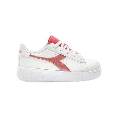 Diadora Game Step P Lacquered PS Gymnastikschuh, White/PINK Lemonade, 31 EU von Diadora