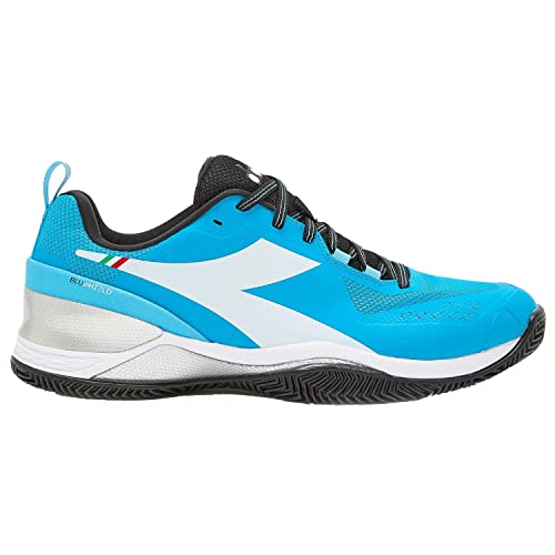 Diadora Herren Blushield Torneo Clay Tennisschuhe Sandplatzschuh Hellblau - Weiß 42,5 von Diadora