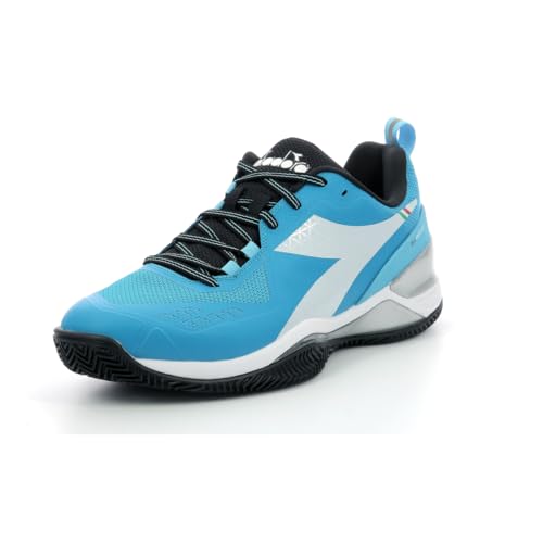 Diadora Herren Blushield Torneo Clay Tennisschuhe Sandplatzschuh Hellblau - Weiß 44,5 von Diadora