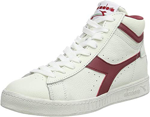 Diadora Unisex Game L High Waxed Hohe Sneaker, Weiß White Red Pepper, 44.5 EU von Diadora