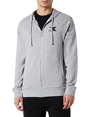 Diadora Herren Hoodie FZ CORE, Light Middle Gray Melange, S von Diadora