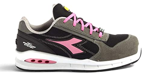 Diadora Herren Run NET AIRBOX Low S1P SRC, C8709 Rauch Grau Schwarz, 39 EU von Diadora