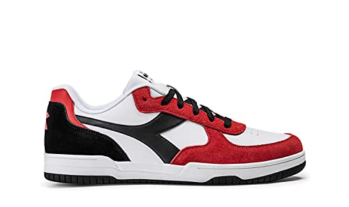 Diadora Herren Schuh C1530 Raptor Low Noir/Bian 101.178325 Low-Top Sport Schuhe 45 EU White High Risk Red Black Schnürung Leder Mittelsohle von Diadora