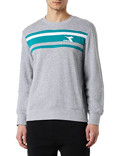 Diadora Herren Sweatshirt Crew SLAM, Light Middle Gray Melange, XXL Diadora Herren Sweatshirt Crew SLAM, Light Middle Gray Melange, XXL von Diadora