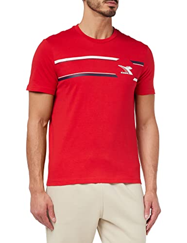 Diadora Herren T-Shirt SS Logo, Carmine Red, L von Diadora