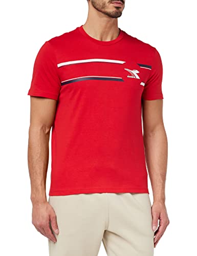 Diadora Herren T-Shirt SS Logo, Carmine Red, XL von Diadora