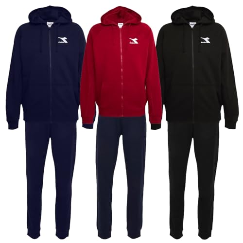 Diadora Herren Tracksuit HD FZ CORE, Rhubarb, 3XL von Diadora