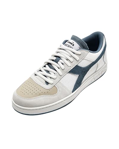 Diadora Herrenschuhe 179773 Weiß/Grau Magic Basketball Low Neat, weiß grau, 44 EU von Diadora